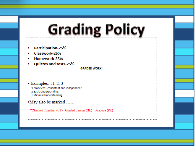 Grading Policy